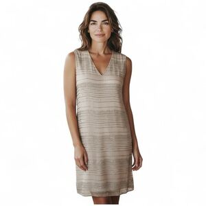 EMANUEL Emanuel Ungaro 100% Silk Beaded Dress – Size 4 Gray Sleeveless